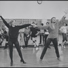 Lauren Bacall and Eivind Harum in rehearsal (hands linked) for the stage production Woman of the Year