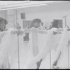 Dreamgirls in dress rehearsal (arms extended) for the stage production Dreamgirls