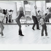 Choreographer Michael Bennett directs dancers in rehearsal for the gala performance number 3,389 of the stage production A Chorus Line