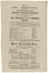 Theater playbill for "Das Abentheuer in der pohlnischen Schenke," "Der Leineweber" and "Der Verräther," presented by the Königlich Preußisch privilegirte Fallersche Schauspieler-Gesellschaft, Głogów, December 13, 1825