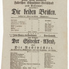 Theater playbill for "Die beiden Britten" and "Der Sylvester-Abend, oder Die Nachtwächter," presented by the Königlich Preußisch privilegirte Fallersche Schauspieler-Gesellschaft, Głogów, December 31, 1826