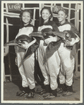 Dorothy Jones, Libby Robinson, and Ruth Moore as penguins