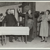Woman with raised arms