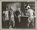 A straw boss meets a delegation of turpentine workers who are demanding higher pay and better working conditions