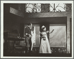 Man and woman pointing