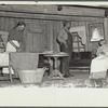 Woman ironing