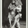 Man and lion, dancing