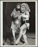 Man and lion, dancing
