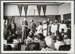 Carl W. Huser, State Director of WPA education program, presenting awards