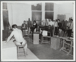 Art class with male subject at the Harlem Community Art Center