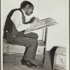 Art class, male student