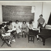 Pupils at the free piano classes conducted by the Federal Music Project's Music Education Division