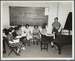 Pupils at the free piano classes conducted by the Federal Music Project's Music Education Division