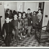 Federal Music Classes, students in coats