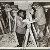 Boys sculpting a horse, Harlem Community Art Center