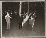 Fife and drum competition, side-on, Staten Island Armory