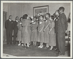 Juanita Hall, conducting the Negro Melody Singers