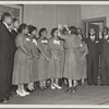 Juanita Hall, conducting the Negro Melody Singers
