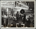 Crowds outside the Lafayette Theatre in Harlem at the opening of "Macbeth" 
