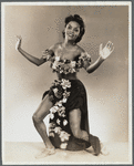 Female dancer in flowered dress
