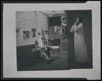 Montage (woman and sleeping man)
