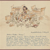 Correspondence with overseas personnel file - illustrated letter addressed to Mac