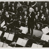 Postcard depicting Arturo Toscanini conducting the Vienna Philharmonic Orchestra