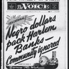 Sensational! Negro dollars pack Harlem Banks - Community ignored