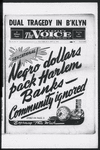 Sensational! Negro dollars pack Harlem Banks - Community ignored