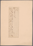 James Clurtan receipt for cash received from Washington