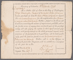 Certificate of purchase of lots in the City of Washington