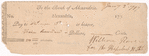 Bank of Alexandria check made payable to William Pearce