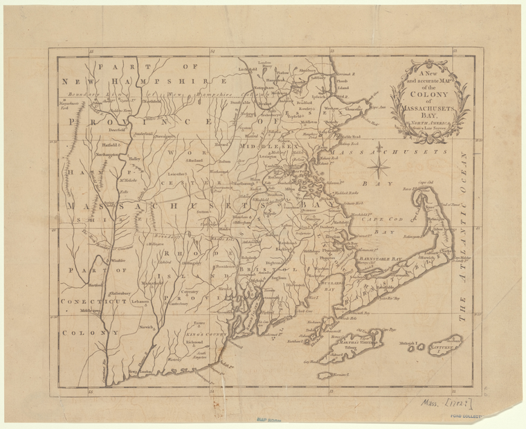 A new and accurate map of the colony of Massachusets [i.e ...