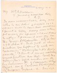 Letter from Joseph Washington to Mabel T.R. Washburn of the Journal of American History
