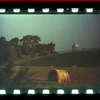 Field and rolls of hay