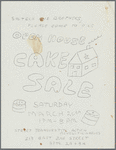 Open House Cake Sale flier