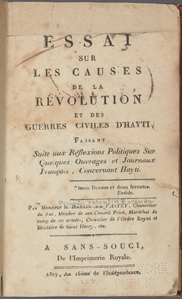 Essai sur les causes de la révolution et des guerres civiles d'Hayti