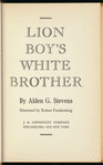 Lion Boy's White Brother