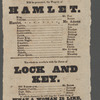 Broadside announcing production of Hamlet during Kean tour, 1821