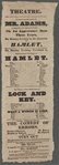 Broadside announcing production of Hamlet during Kean tour, 1821