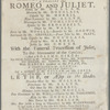 Program for American Company at New Theatre, Phila., April 7, 1767