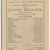 Program for all-star Hamlet benefit for Lester Wallack