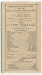 Program for all-star Hamlet benefit for Lester Wallack