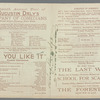 Program for Augustin Daly Co. production of As You Like It