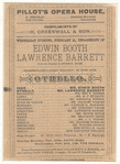 Program for a New York production of Othello starring Edwin Booth and Lawrence Barrett