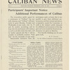 Caliban News publicity flier