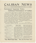 Caliban News publicity flier