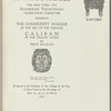 Caliban: Shakespeare Tercenary Celebration program
