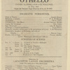 Program for Othello at the Lafayette Theatre