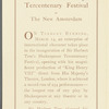 Flier for Henry VIII starring Sir Herbert Tree, from New Amsterdam Theatre Shakespeare Tercentenary Festival